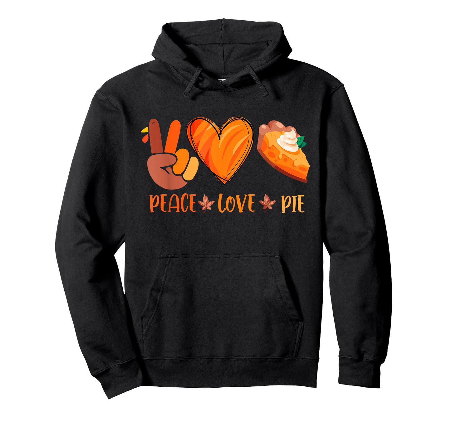 Peace Love Pumpkin Pie Turkey Thanksgiving Day Fall Autumn T-Shirt