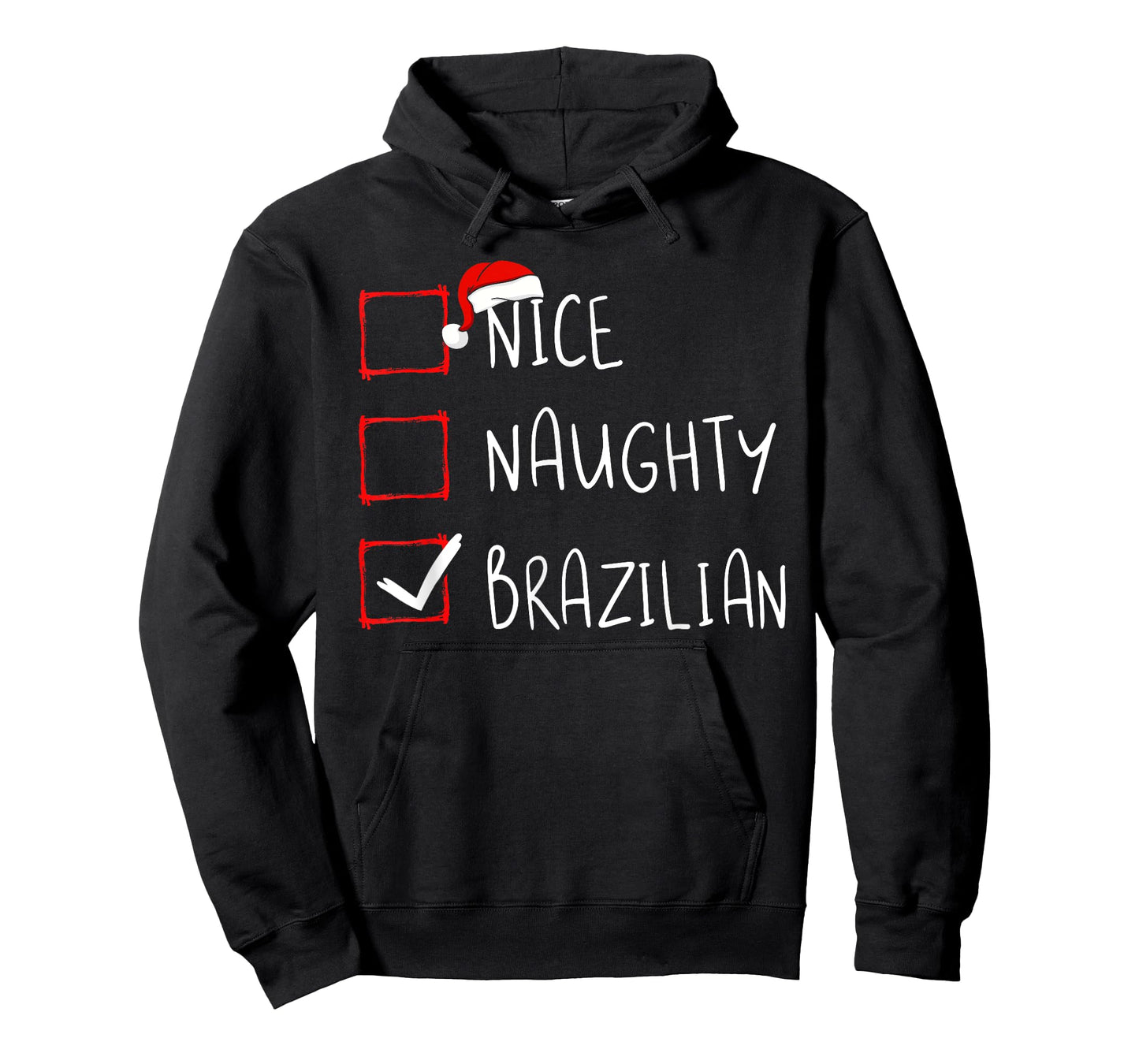 Nice Naughty Brazilian Christmas Brazil Roots Heritage T-Shirt