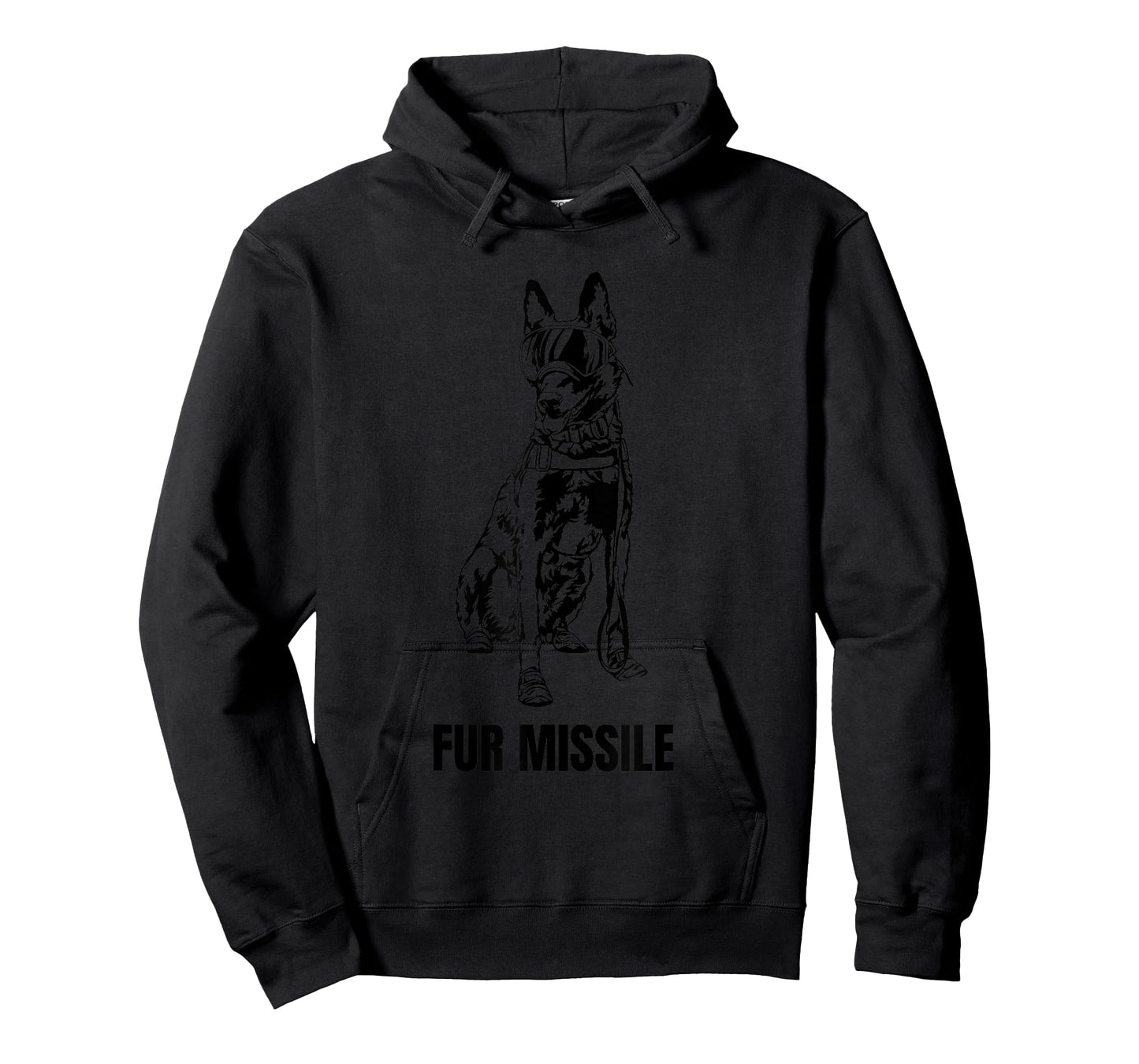 Fur Missile - Funny Black Belgian Malinois Dog Shirt T-Shirt