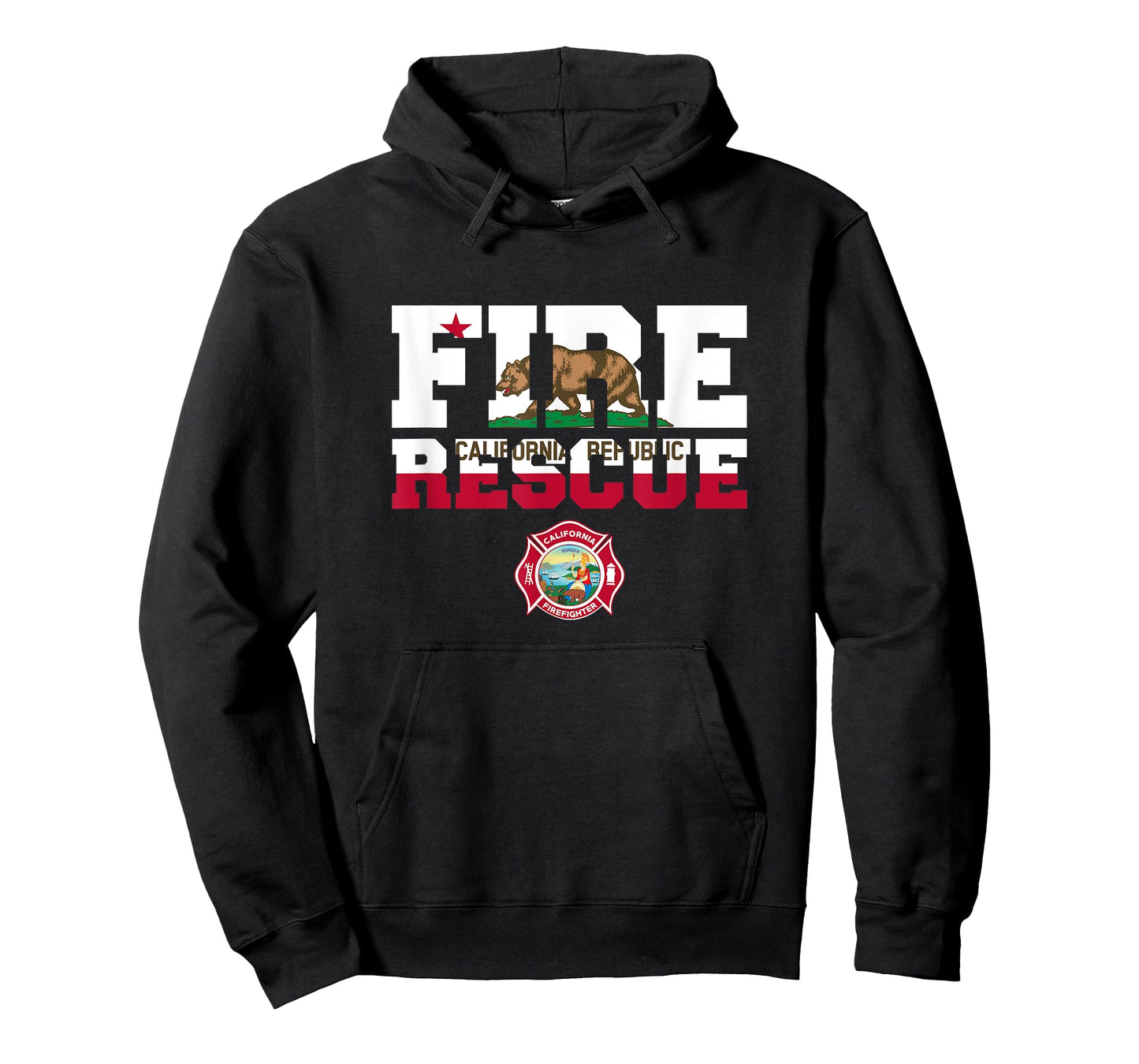 California Fire Rescue Firefighter Firemen Uniform Duty T-Shirt