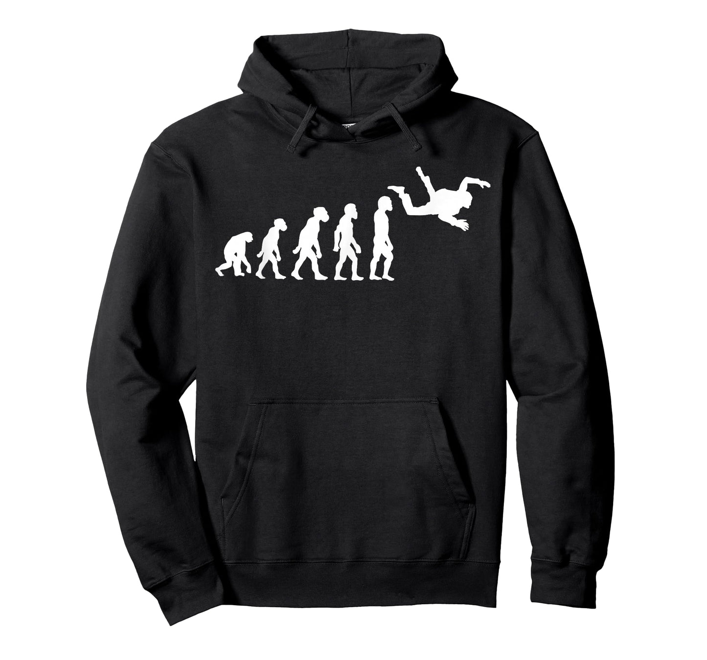Funny Human Skydiving Evolution Freefall Skydiver Parachute T-Shirt