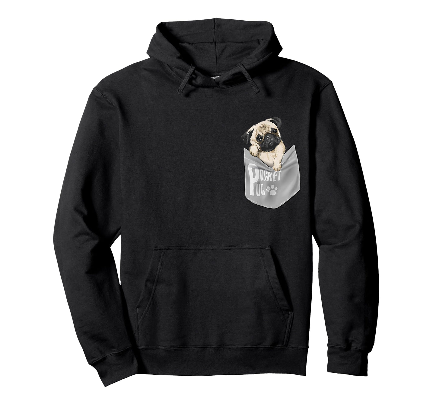 Men's Women's Kids Funny Cool Pocket Pug Pets Graphic Design T-Shirt