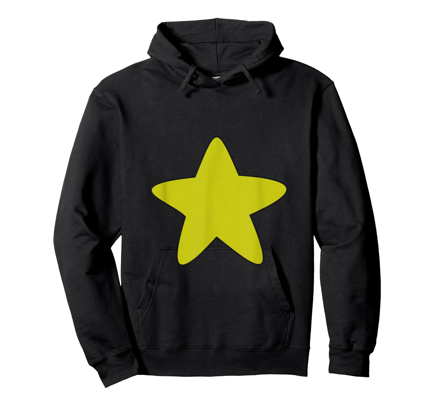 Bright Yellow Star Belly Shirt, Distressed Gold Star Stomach T-Shirt