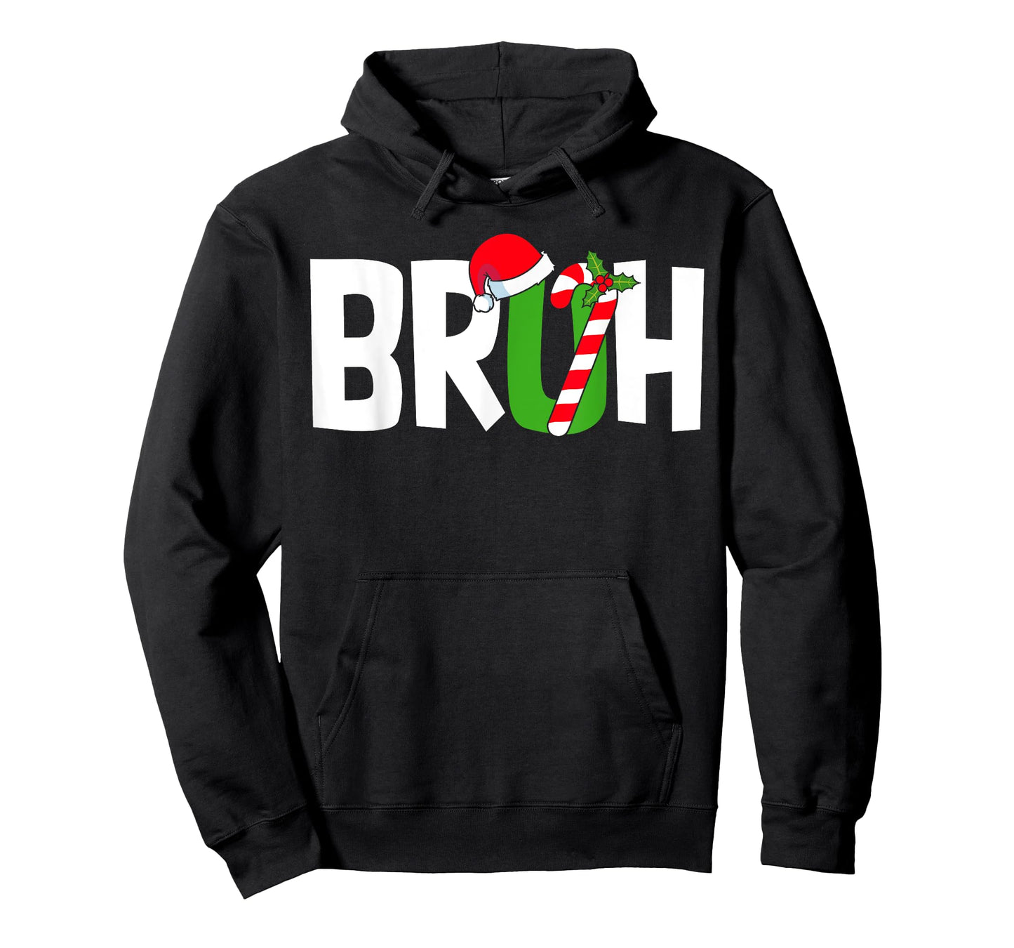 Bruh Christmas Meme Candy Cane Funny Pajamas for Kids Boys T-Shirt