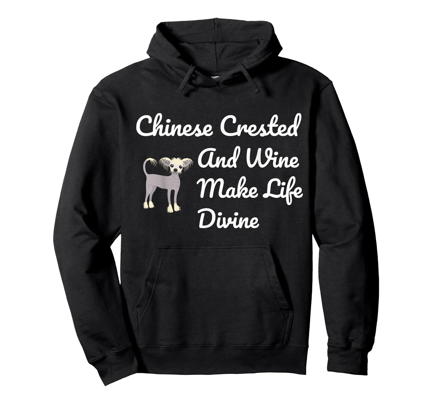Chinese Crested Wine Divine Drinking Dog Mom Gift T-Shirt
