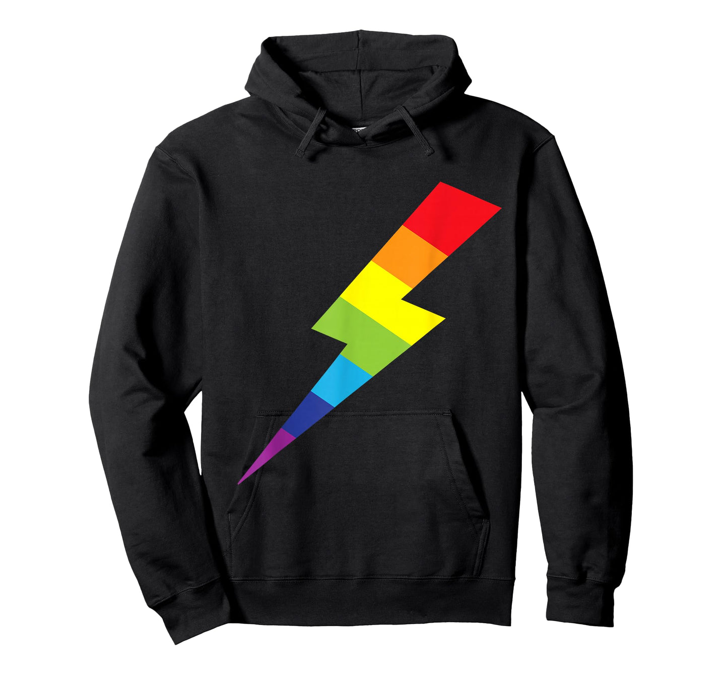 Awesome Rainbow Lightning Bolt Print T-Shirt