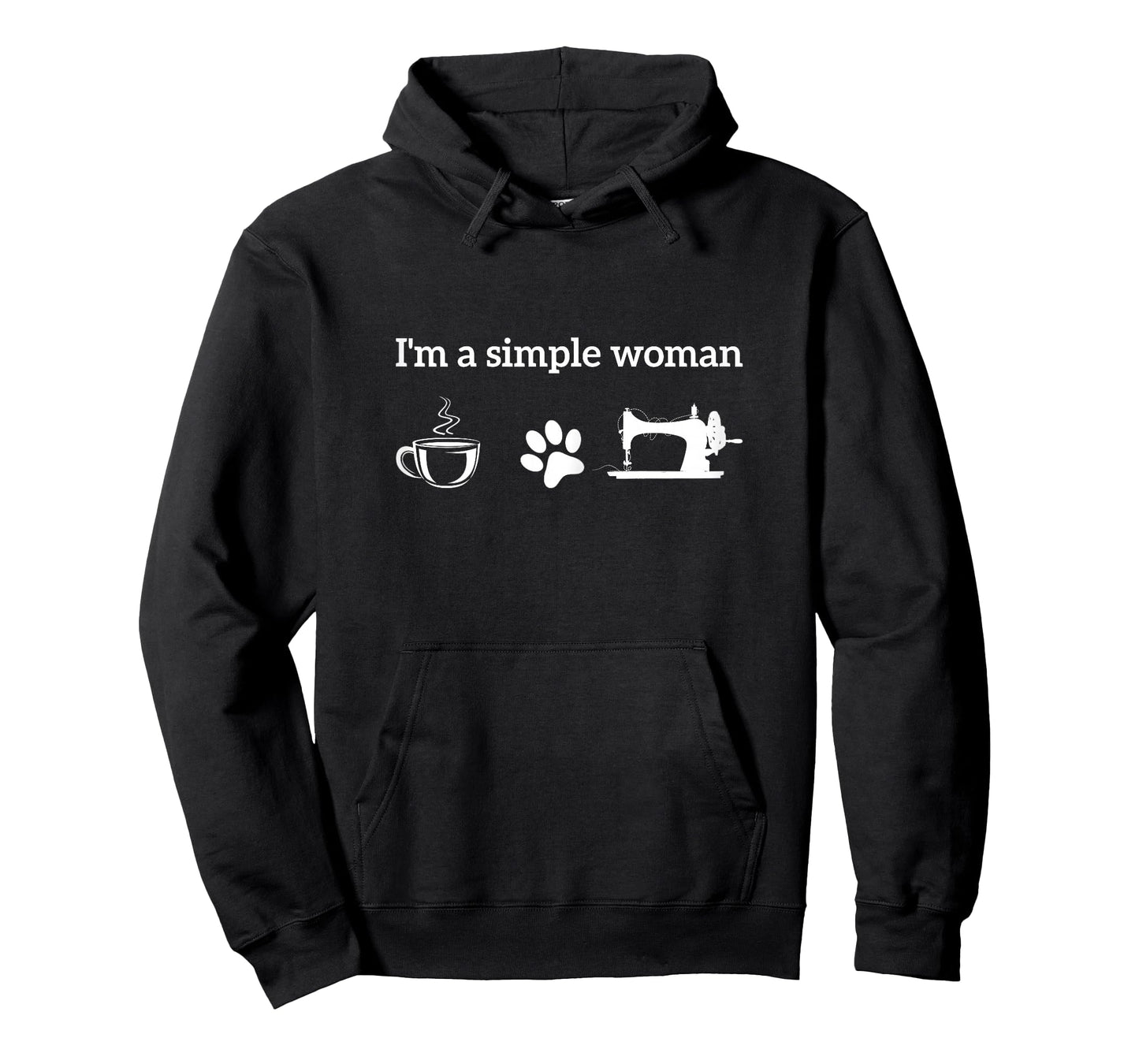 I'm A Simple Woman Loves Coffee Dog and Sewing Quilting T-Shirt