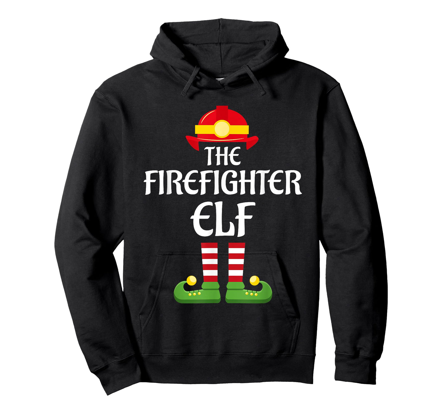 Firefighter Elf Family Matching Group Christmas Fireman T-Shirt