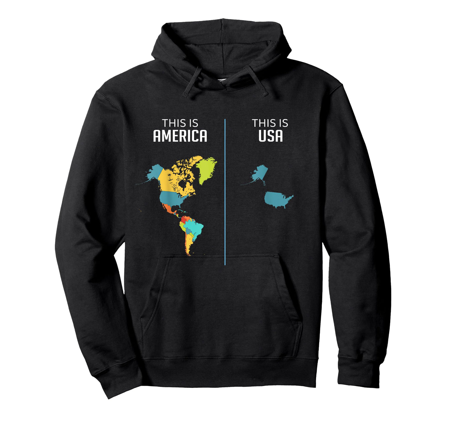 South Central and North America USA Continent Country Map T-Shirt