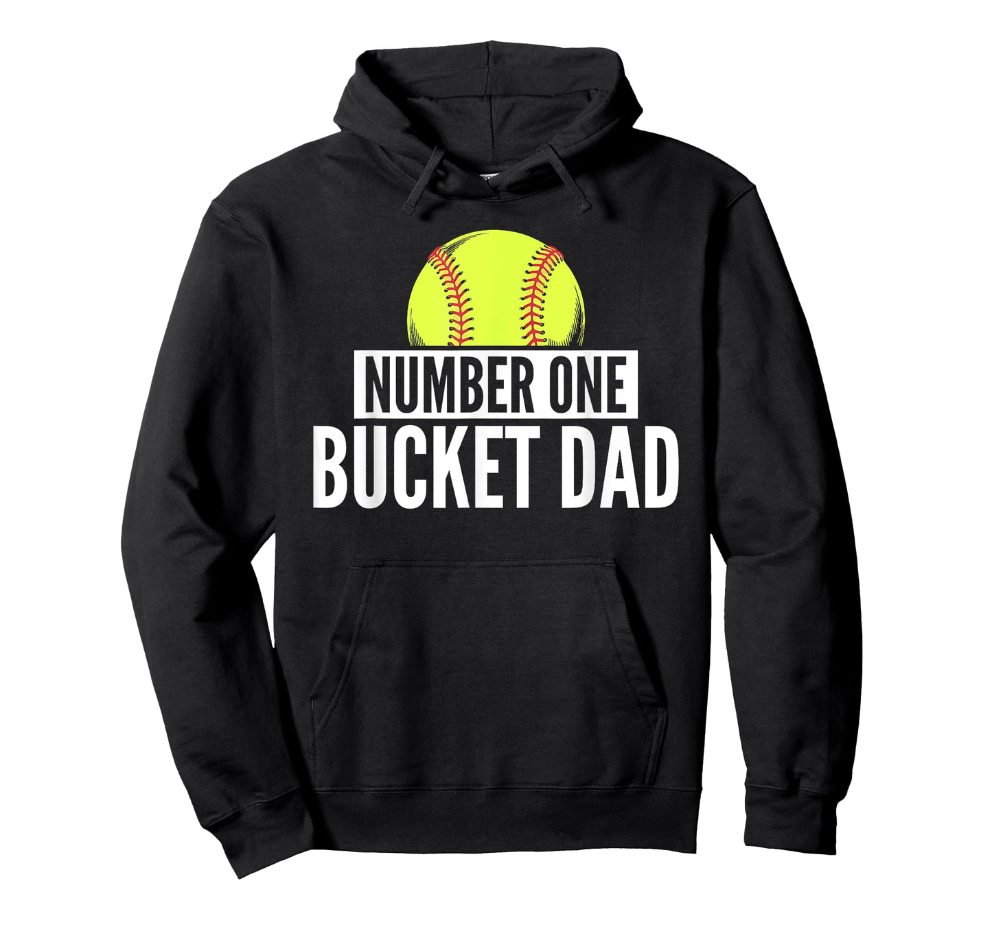 Number One Bucket Dad Softball Fastpitch T-Shirt