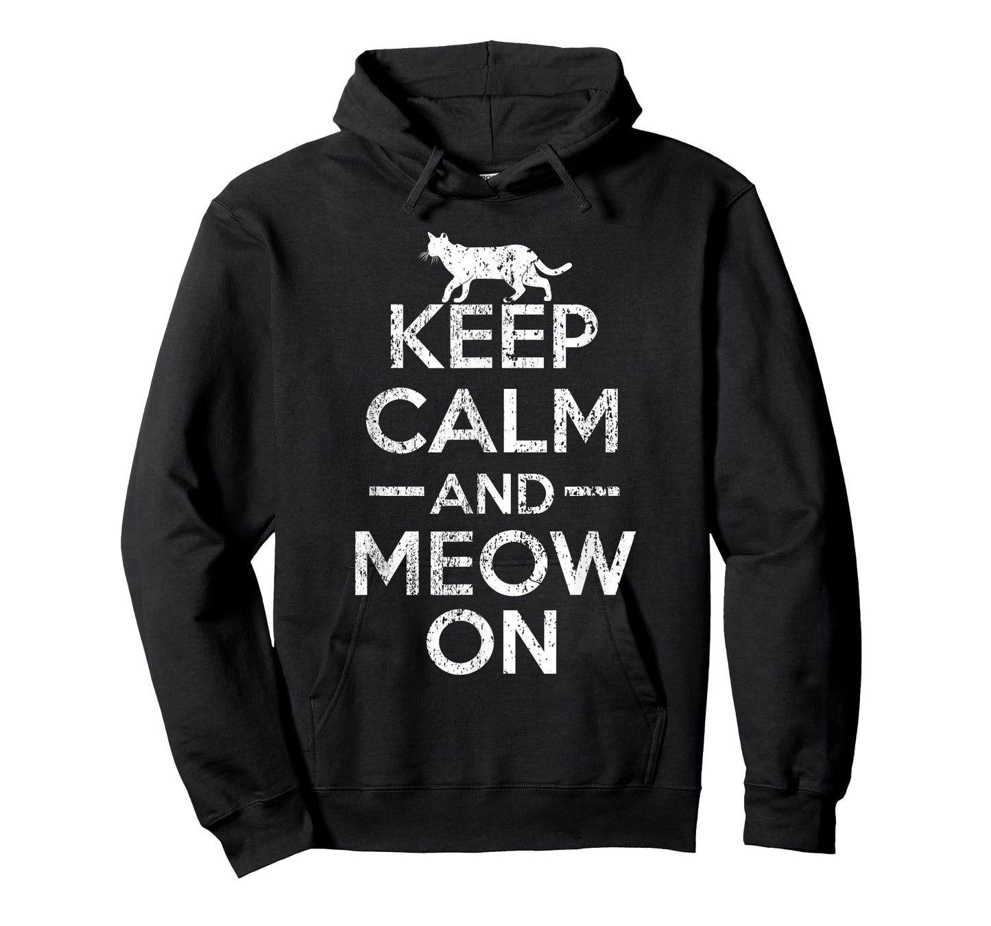 Keep Calm And Meow On Funny Cat T-Shirt For Cat Lovers T-Shirt
