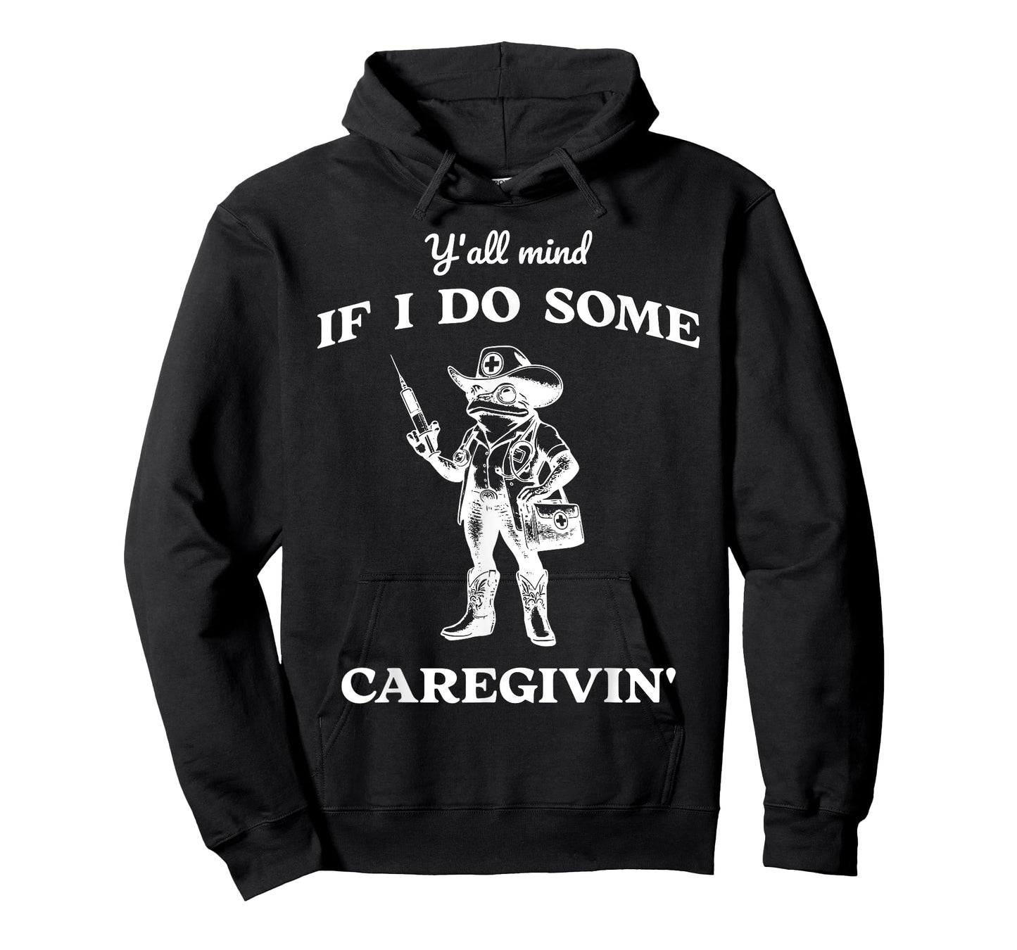Retro Western Caregiver Nurse Cowboy Frog Registered Nurse T-Shirt