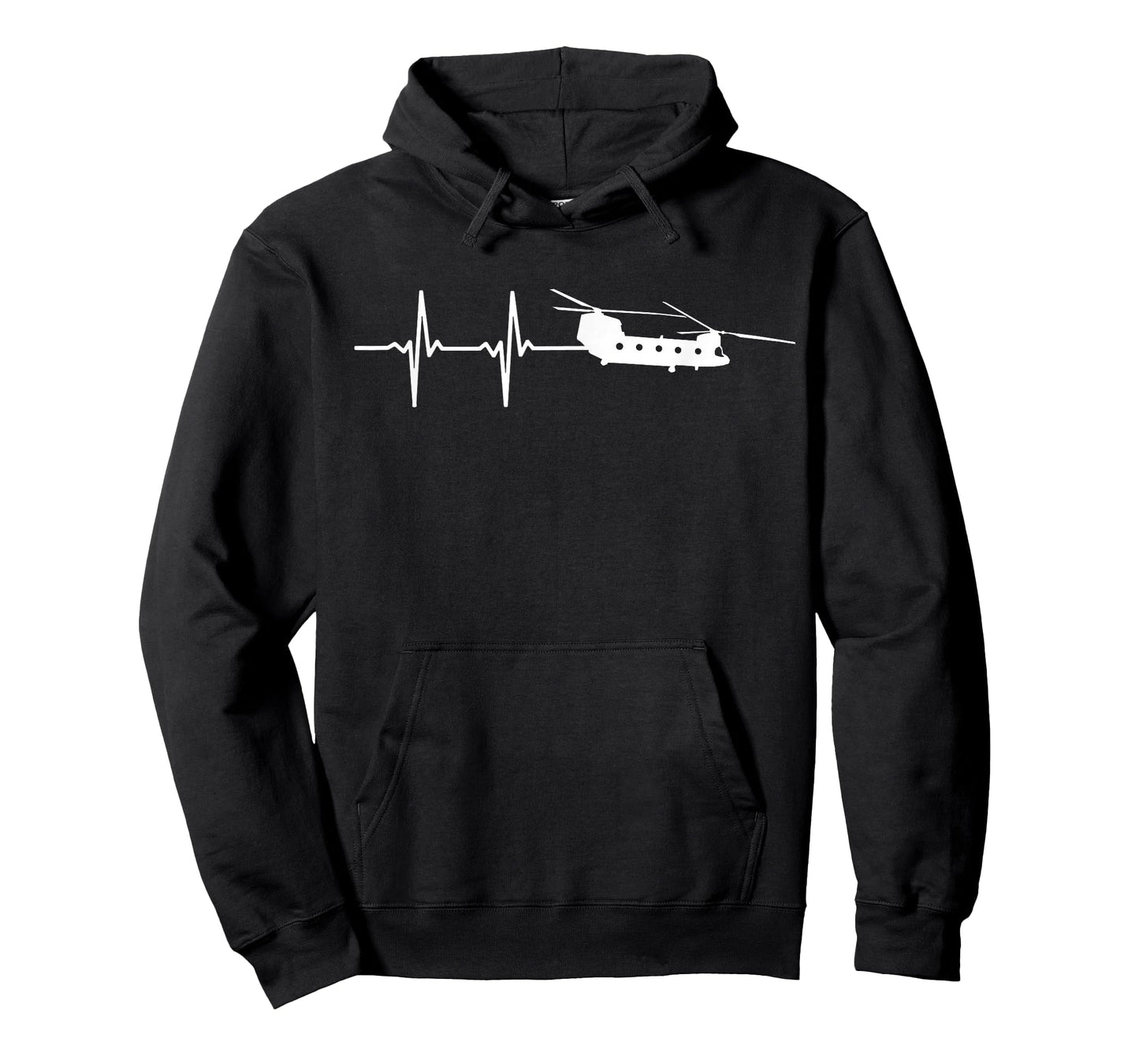 EKG Heartbeat CH-47 Chinook Military Helicopter Shirt T-Shirt