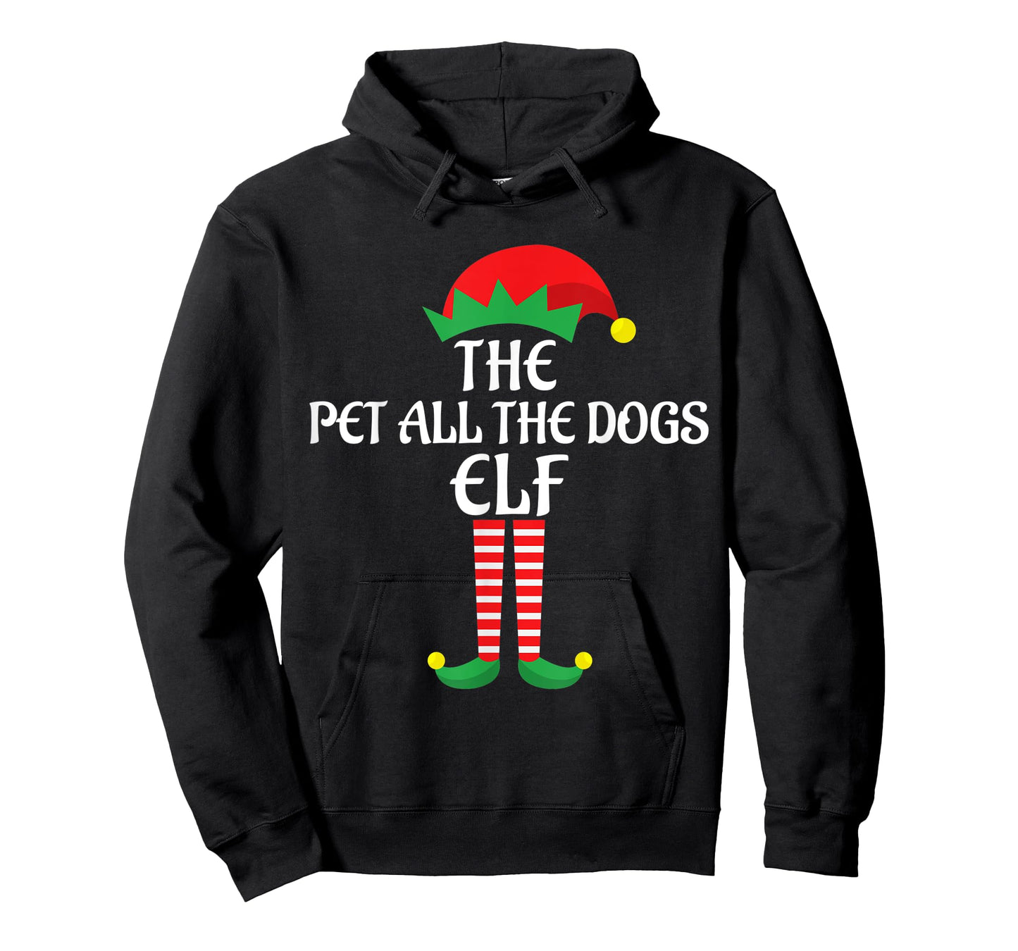 Pet All the Dogs Elf Christmas Theme Family Group Matching T-Shirt