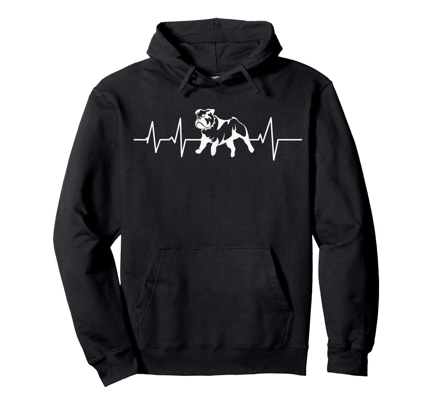 Old English Bulldog Heartbeat Hoodie T-Shirt