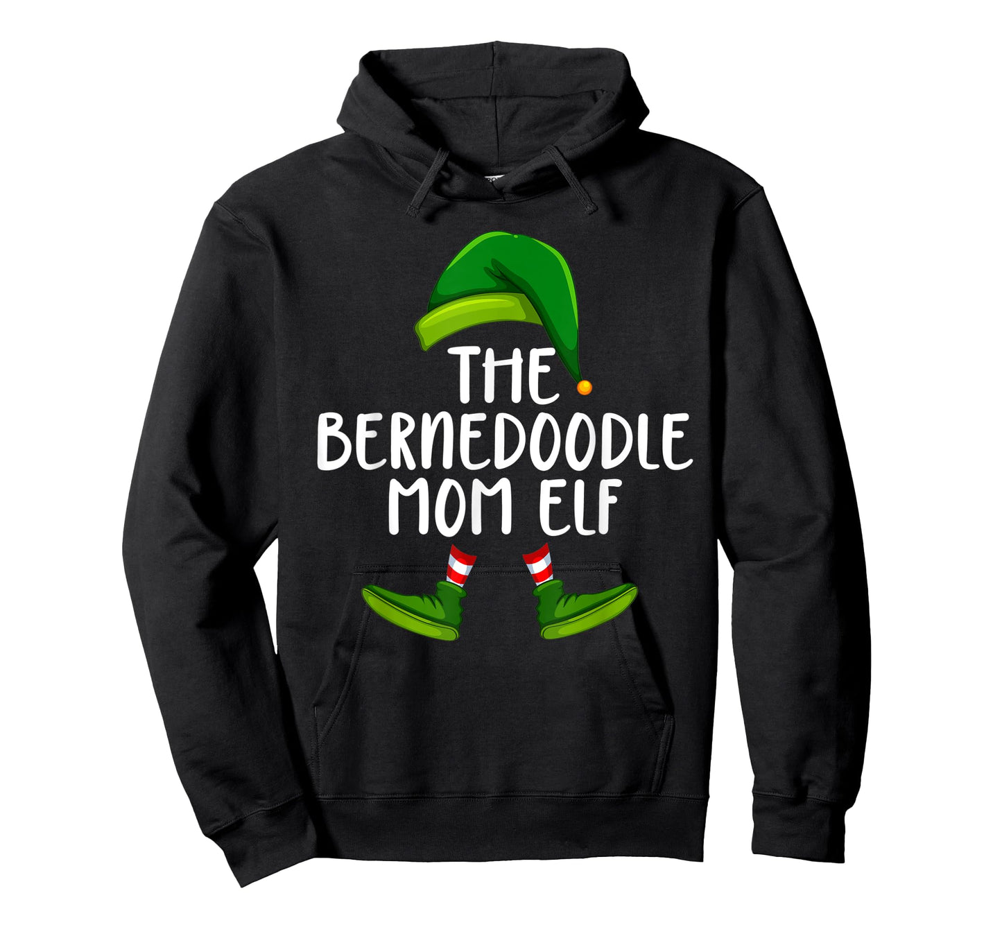 Bernedoodle Mom Dog Elf Funny Christmas Pajama X mas Women T-Shirt