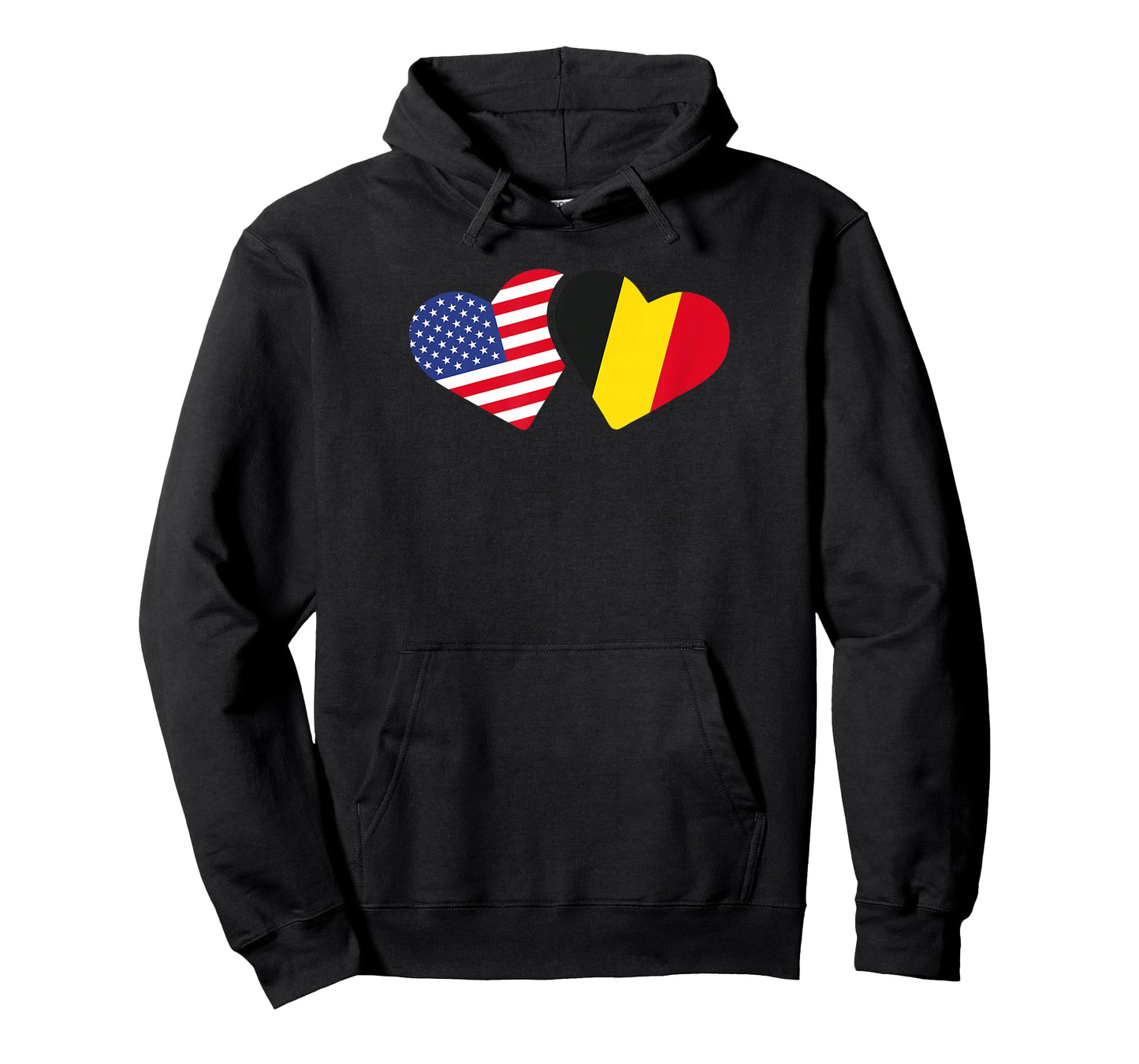 Belgium USA Flag T Shirt Heart Belgian Americans Love Cute T-Shirt