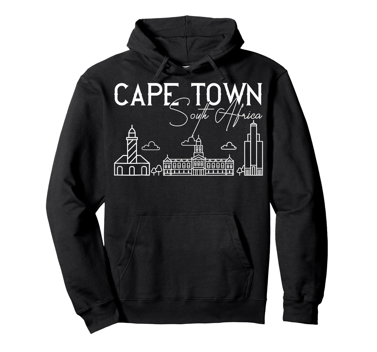 Cape Town South Africa City Skyline Map Travel T-Shirt
