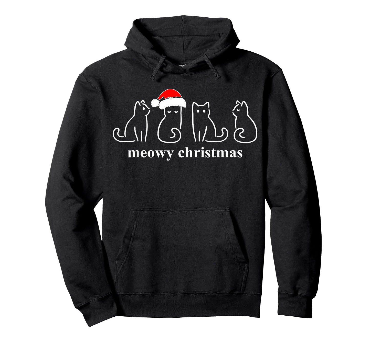Meowy Catmas Cat Christmas Cute Kitten Cats Santa Hat Xmas T-Shirt