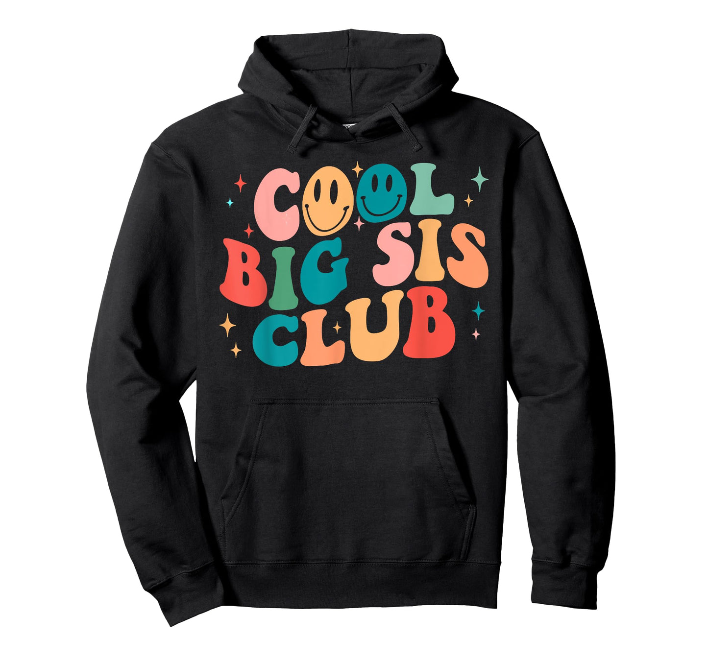 Cool Big Sis Club Groovy Happy Smile Face 2023 Gift T-Shirt