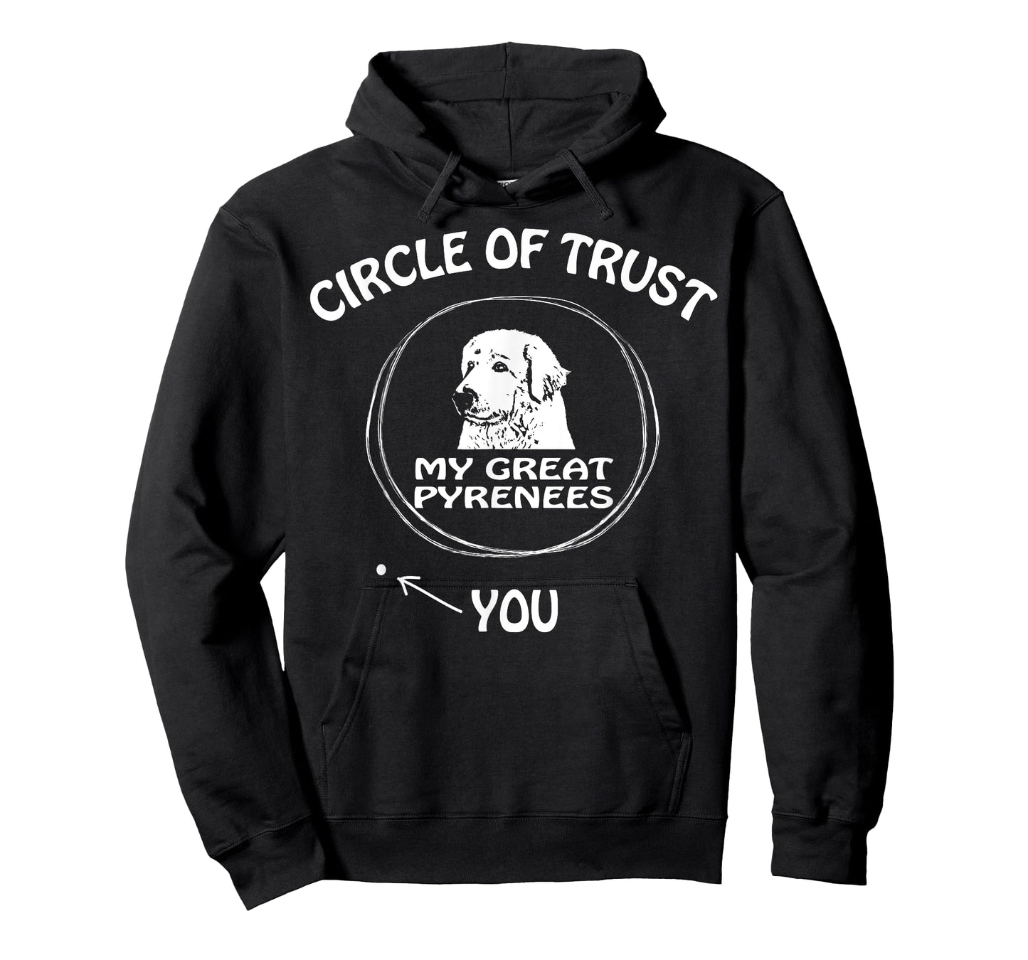 Circle of Trust My Great Pyrenees Funny T-shirts for Dog lov