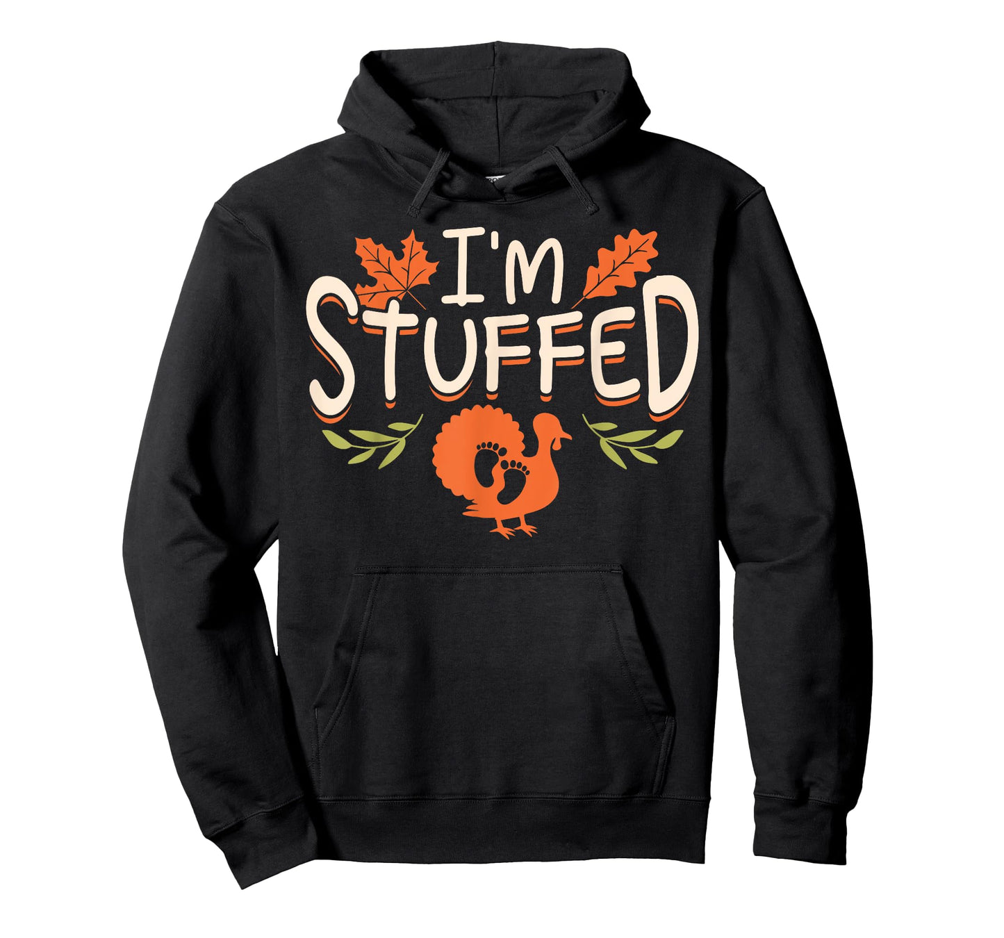 Muusui Apparel Pregnancy Announcement Funny I'm Stuffed Thanksgiving T-Shirt