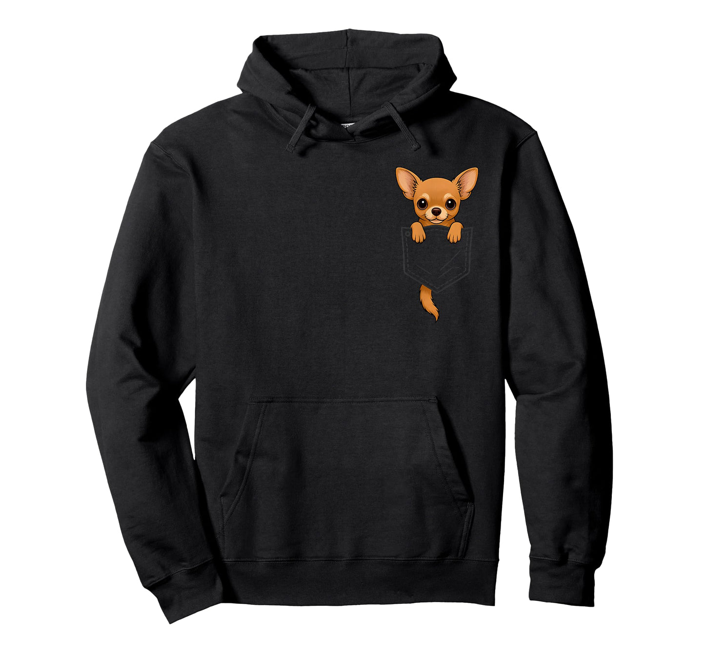 Funny Chihuahua Peeking in Pocket Animal Dog Lover Pet Mom T-Shirt