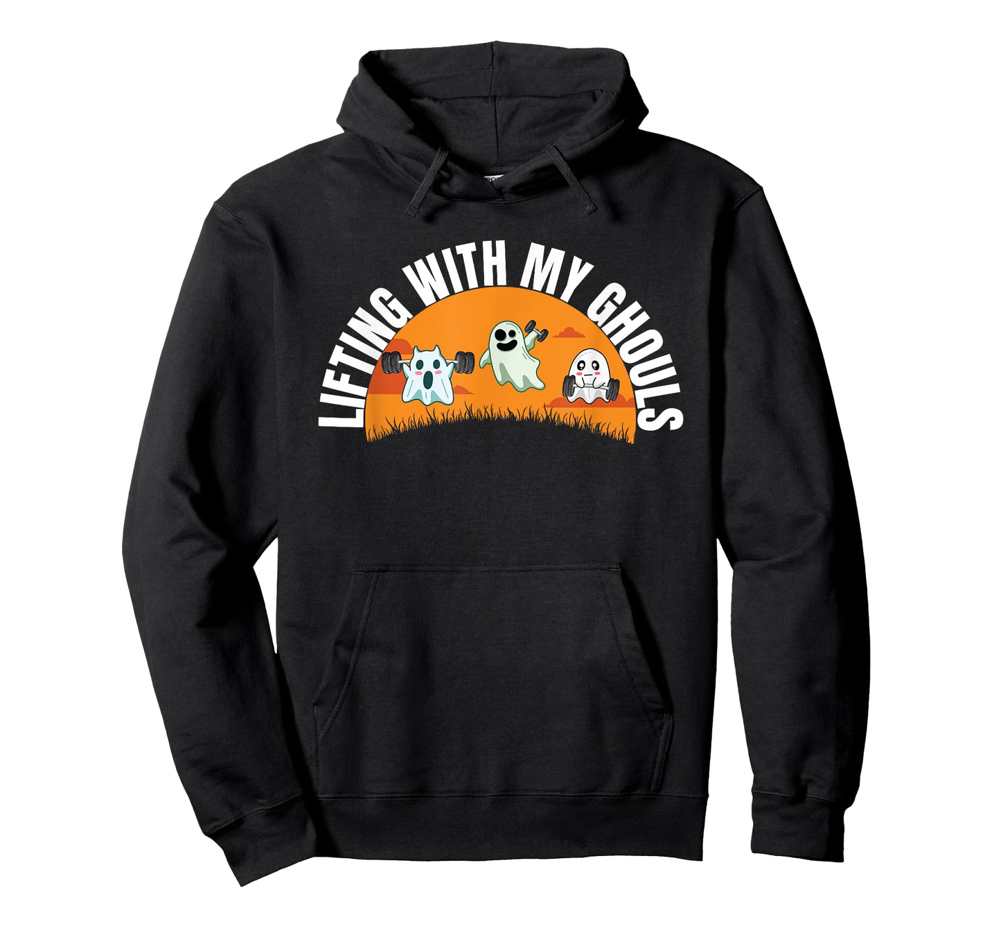 Lifting With My Ghouls Ghost Lifting Gym Workout Hallloween T-Shirt