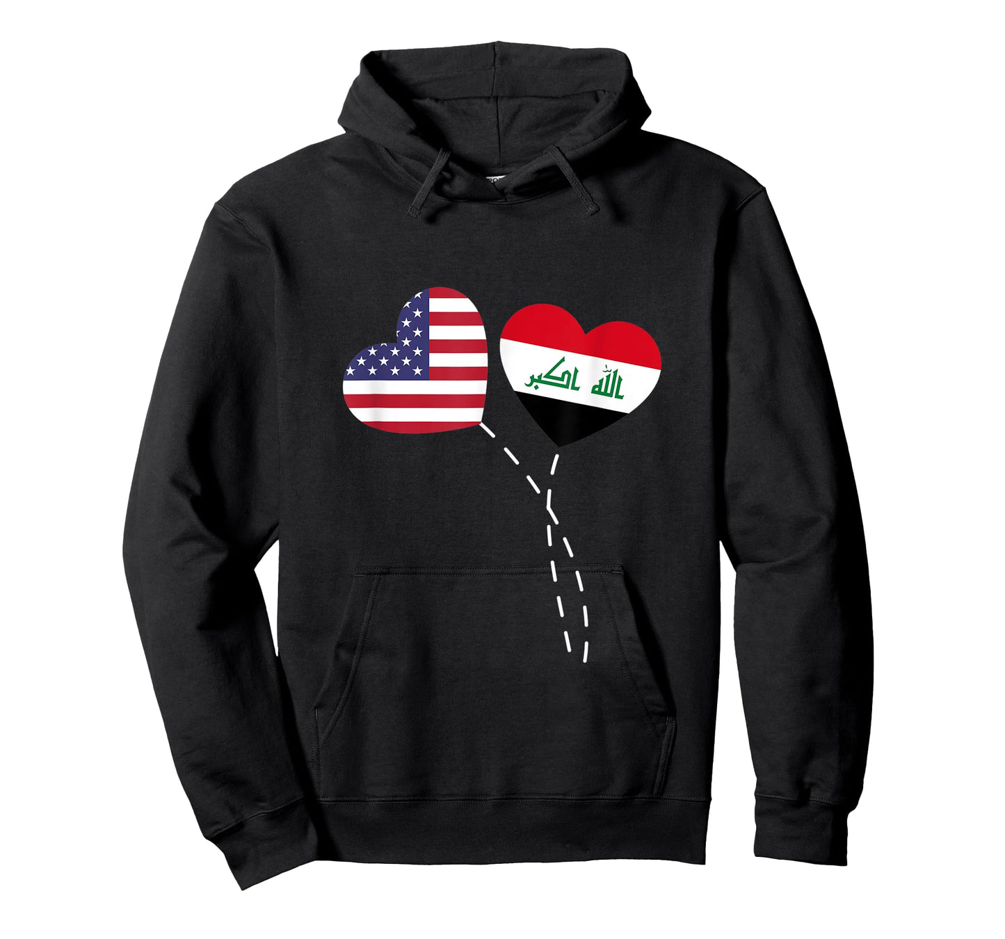 Loving USA Iraq Flag Heart Iraqi Americans Love T-Shirt