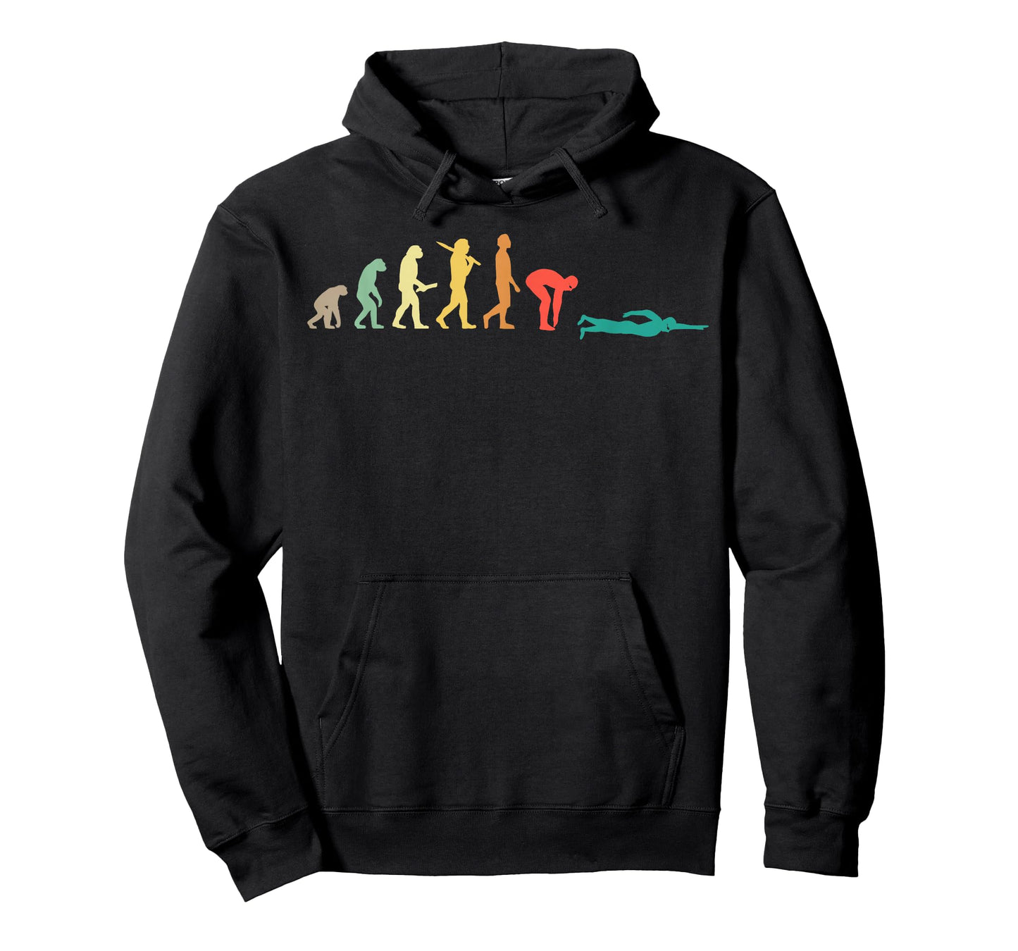Retro Swimming Evolution Gift for Swimmers T-Shirt Small