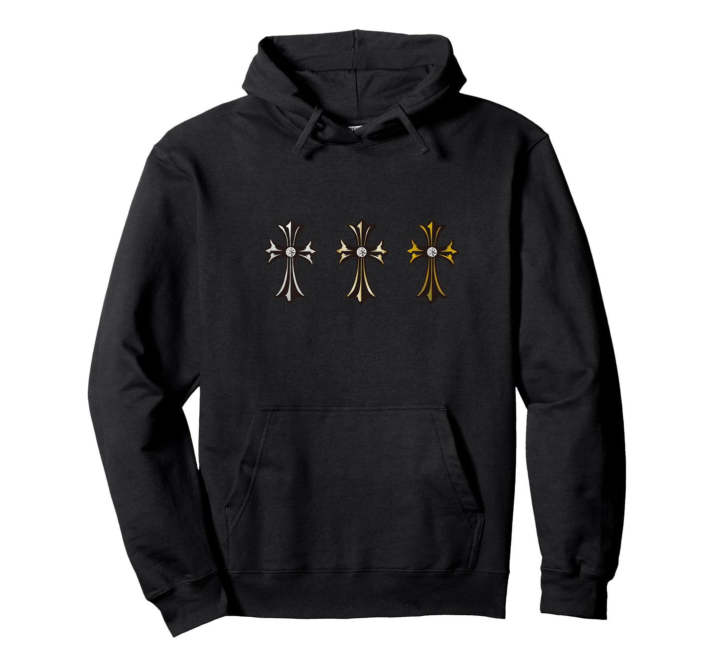 The Diamonds Cross Gold Silver Bronze T-Shirt