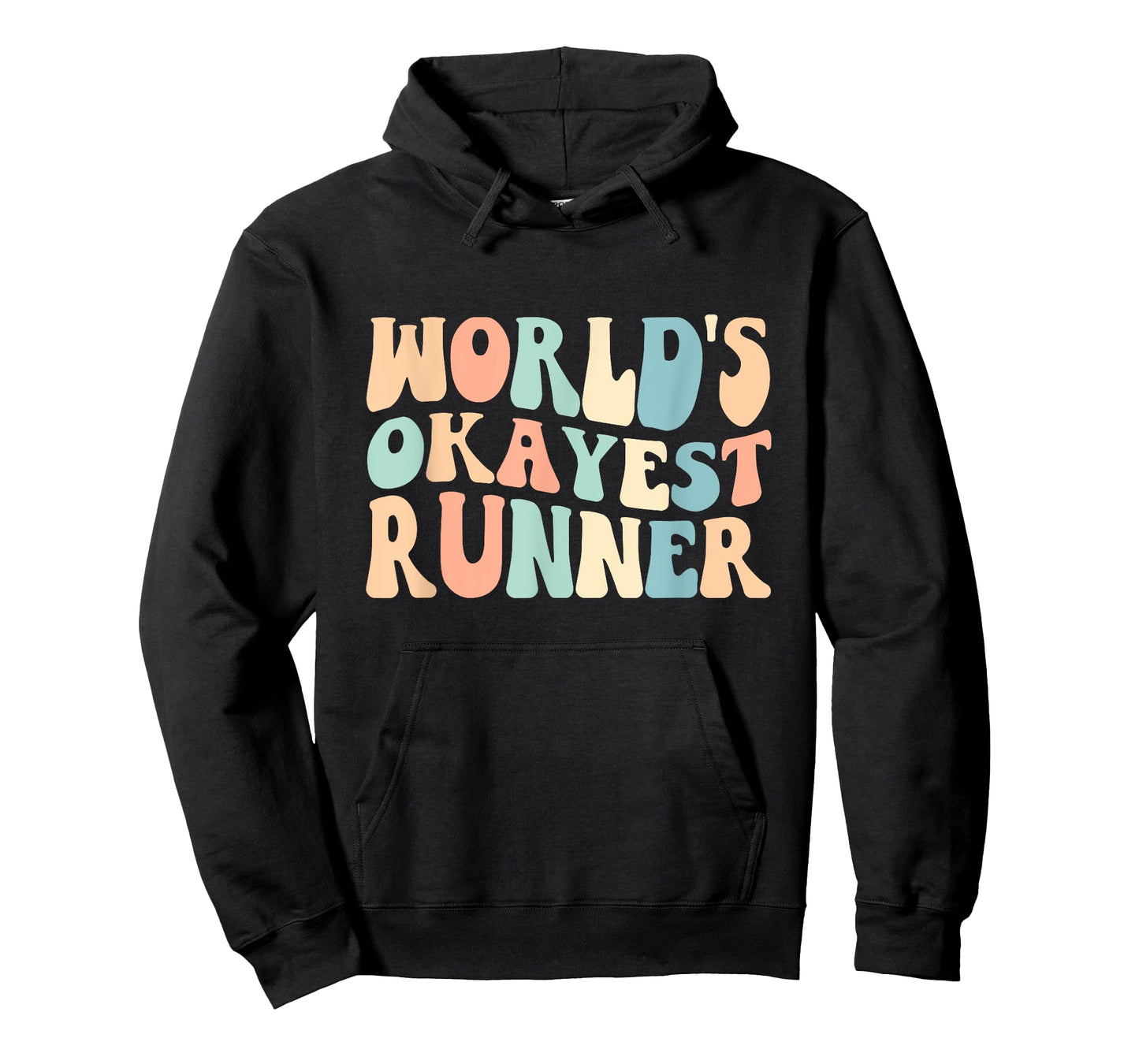 Groovy Retro Vintage Worlds Okayest Runner Running Lover T-Shirt