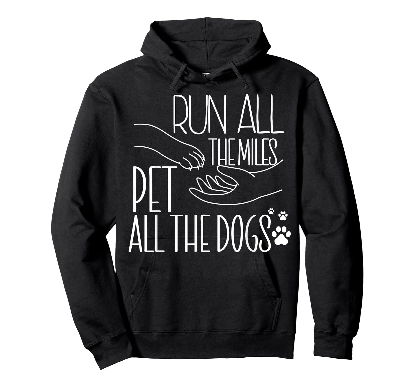 Run All The Miles Pet All The Dogs Funny Marathon Running T-Shirt