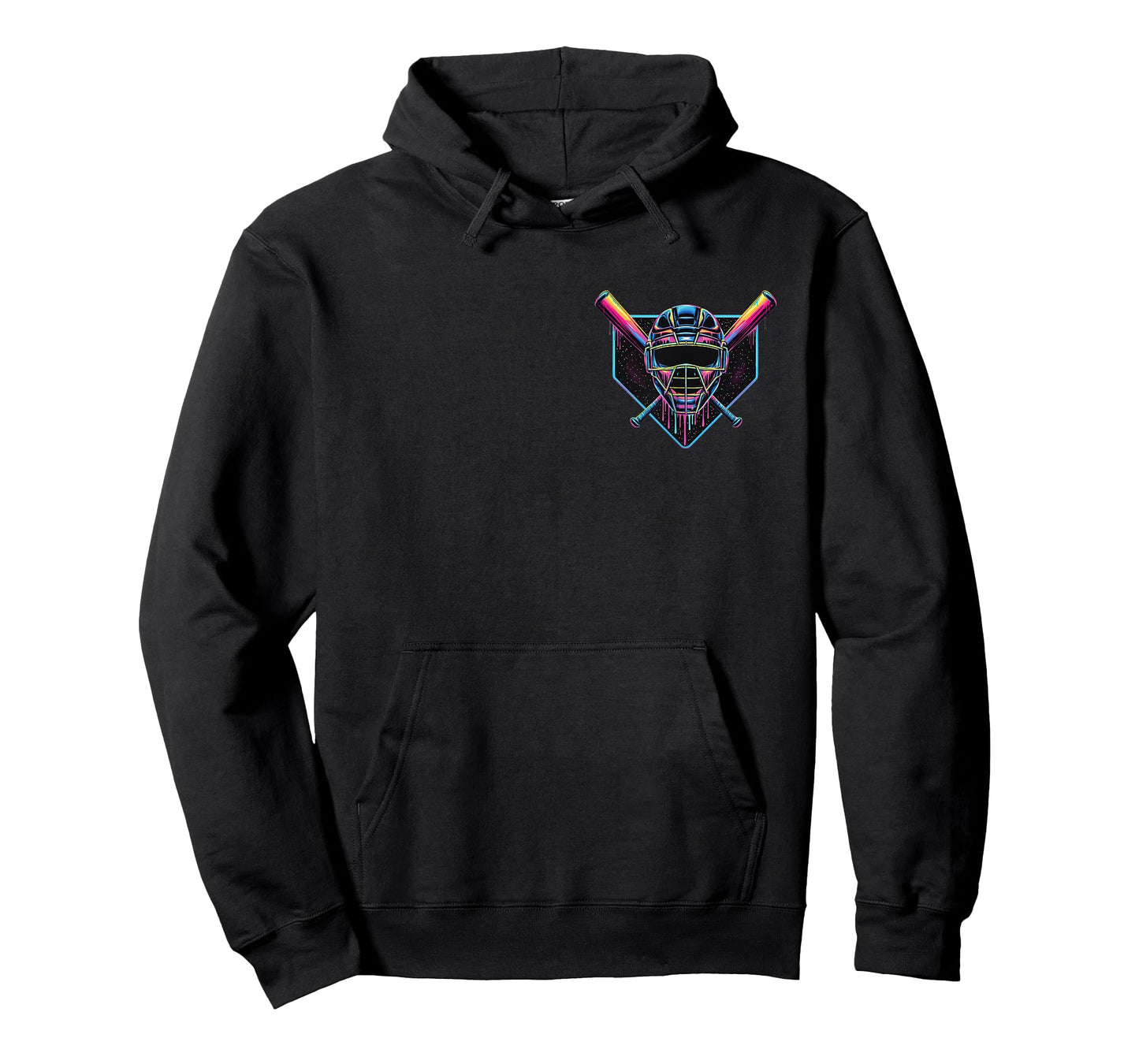 Dripping Baseball Catcher Mask Baseball Drip Bats Colorful T-Shirt
