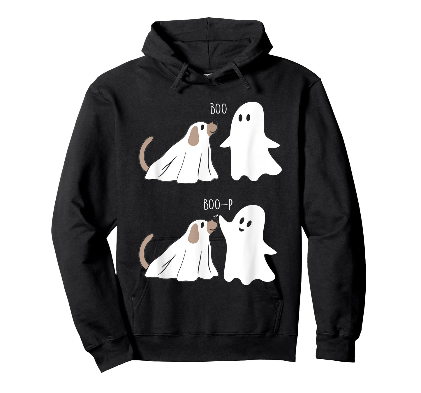 Boo Boop Dog And Ghost Funny Halloween Spooky Dog T-Shirt for Men Women Kids