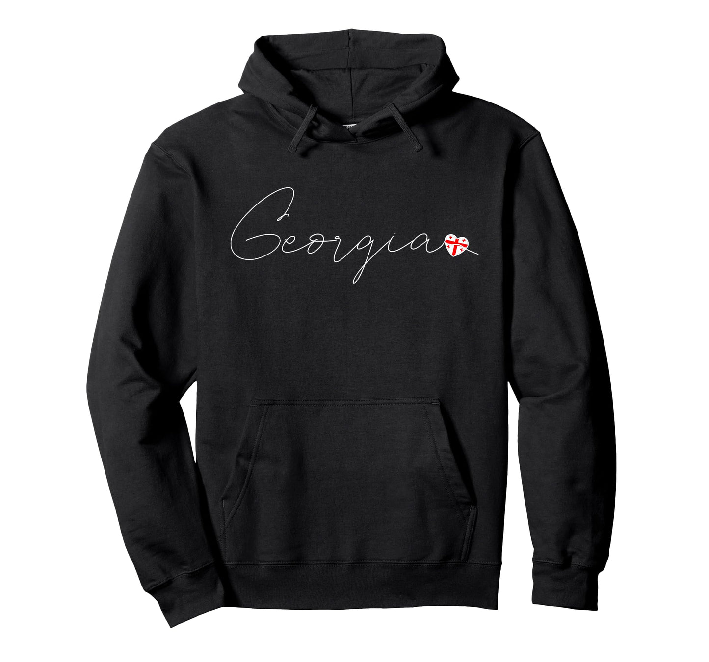 Sak’art'velo Simple Love Georgian Flag Heart on Georgia T-Shirt