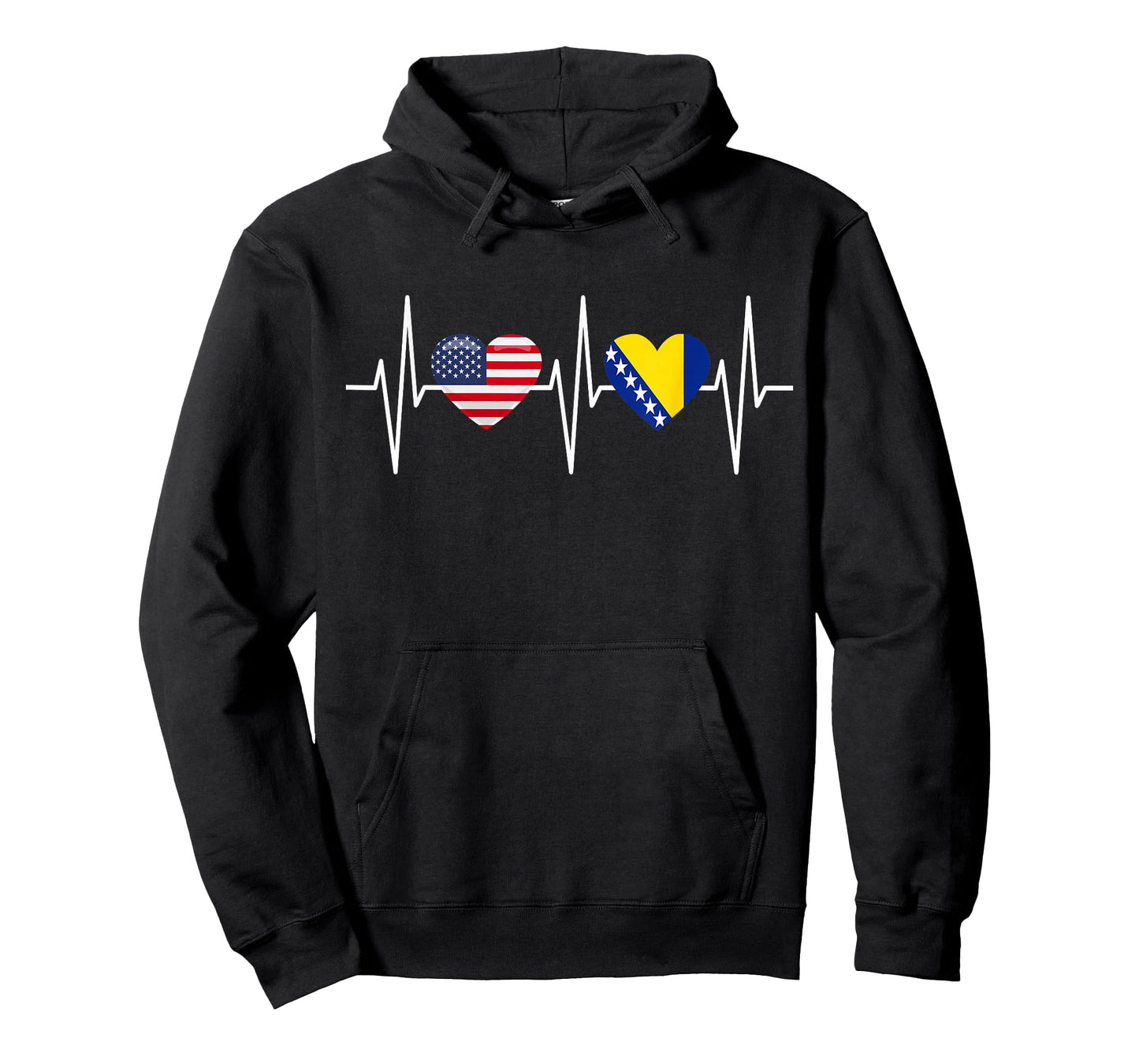 USA Bosnia and Herzegovina Shirt America Bosnian Flag Heart T-Shirt