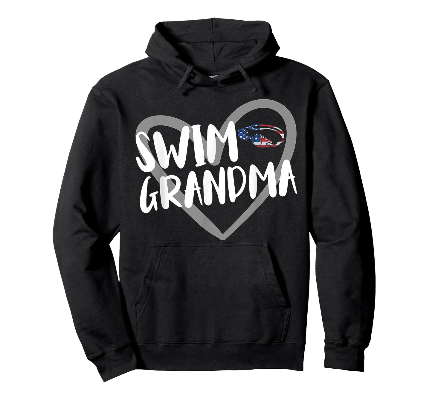 Funny Swimming Swim Grandma USA Flag T-Shirt