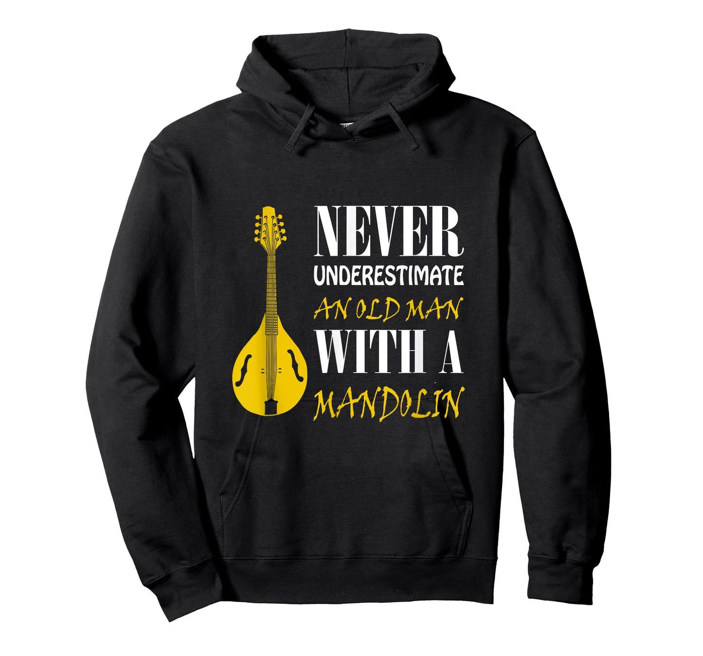 Never underestimate an old man with a Mandolin T-Shirt