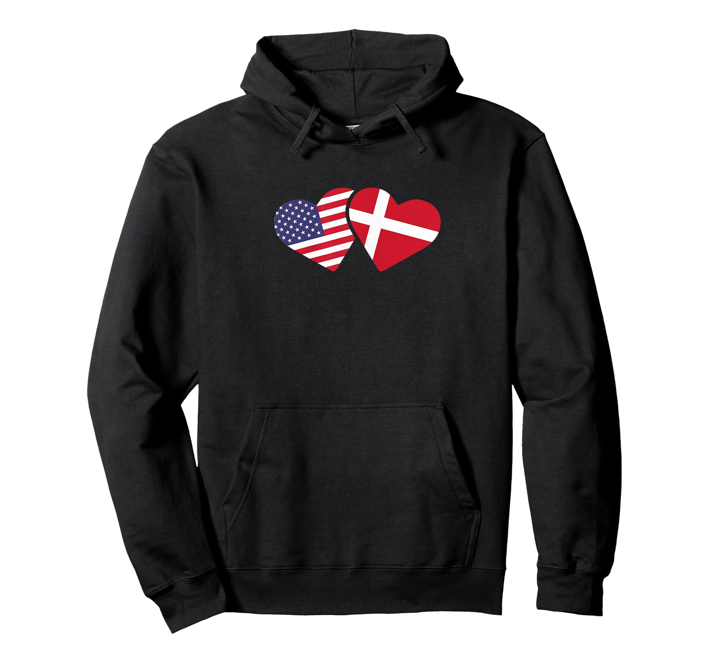 Denmark USA Flag T Shirt Heart Danish American Love T-Shirt
