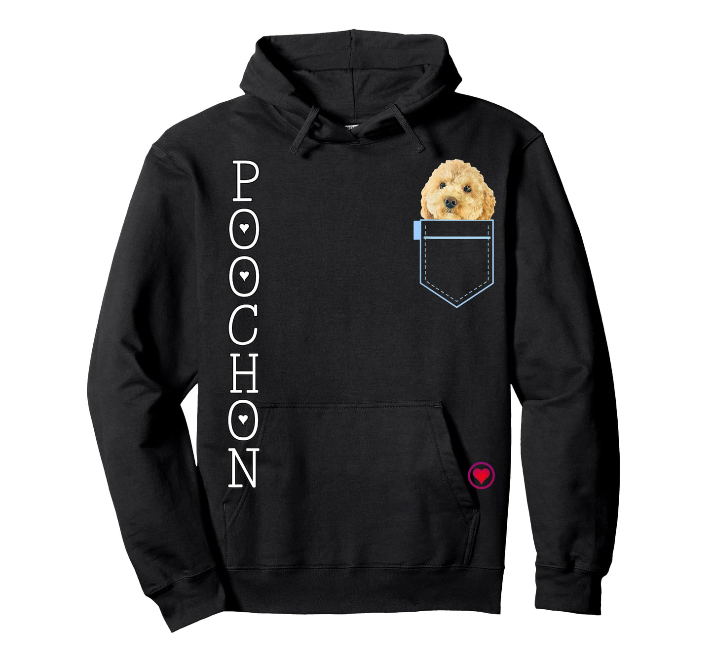 Poochon in pocket Puppy Dog Lover Cute Poodle cross gift Men Women Kids T-Shirt