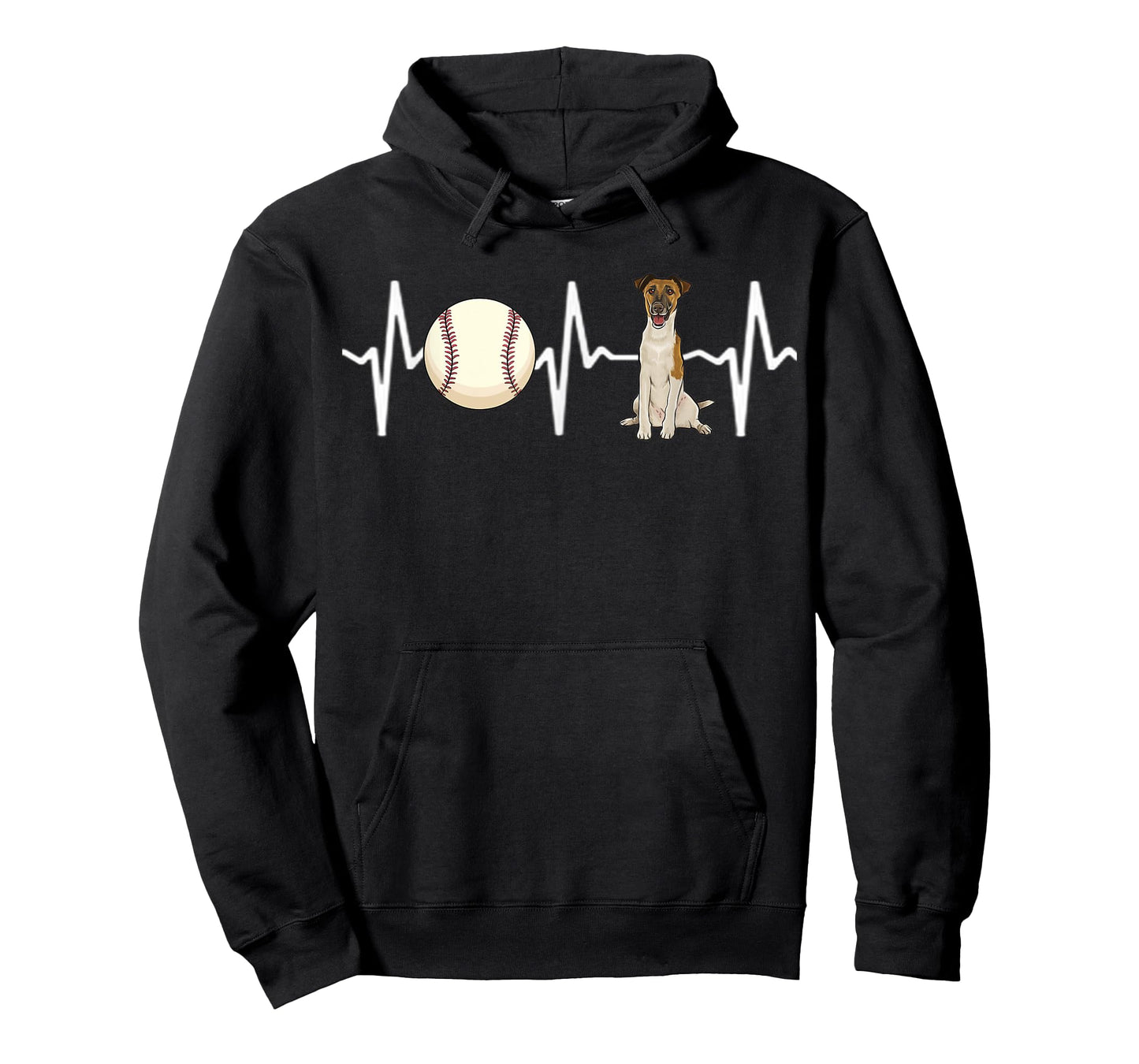 Baseball Smooth Fox Terrier Heartbeat Dog Lover T-Shirt