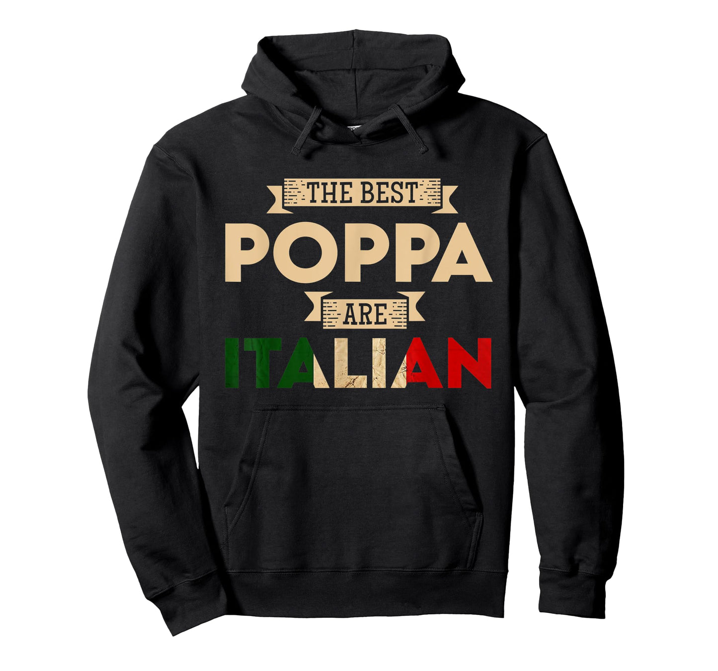 Mens The Best Poppa Are Italian Flag Funny Italian Papa T-Shirt