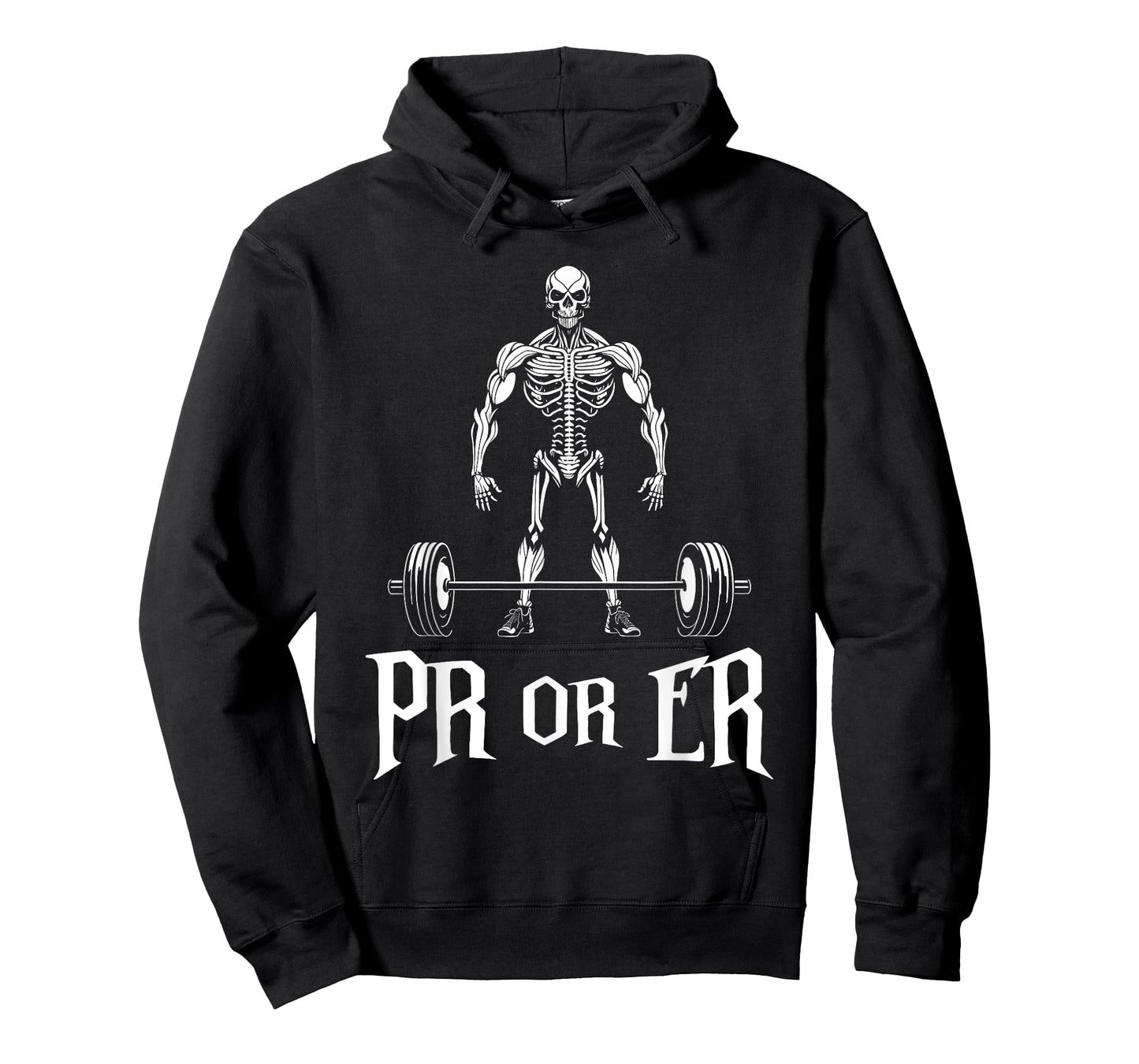 PR Or ER Funny Skeleton Weightlifting Gym Bodybuilding T-Shirt