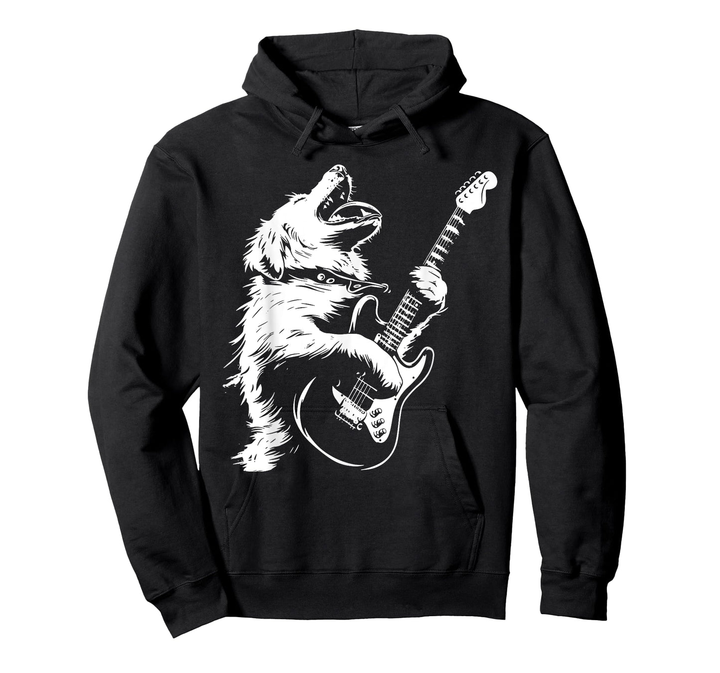 Dog Guitarist Guitar - Great Pyrenees Dad Mom Men Women T-Shirt