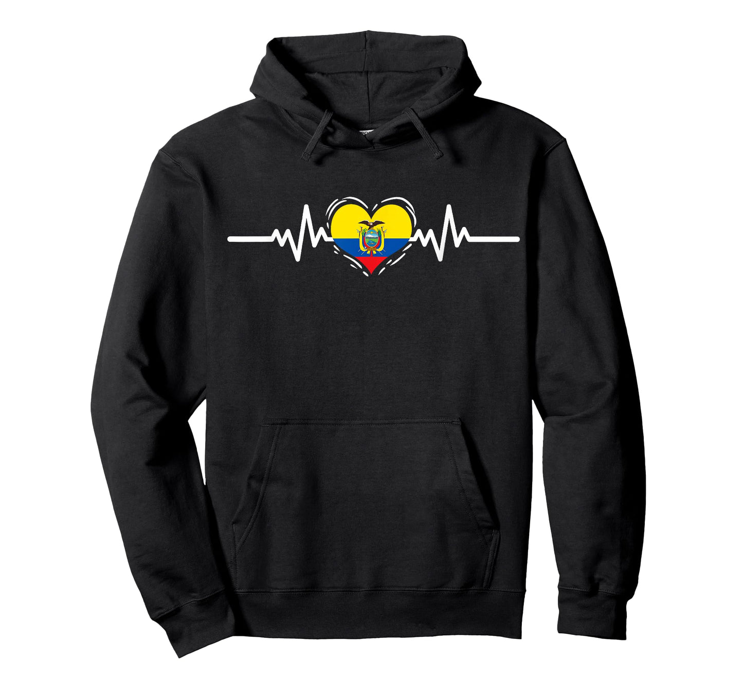 Ecuador Flag Heartbeat Ecuadorian Roots T-Shirt