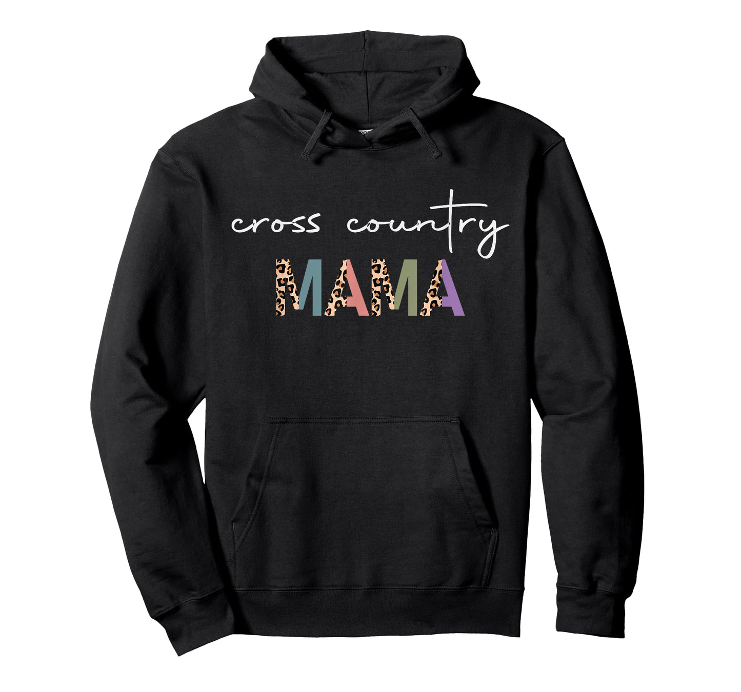 Cross Country Mama Women Gift - Funny Runner Mom Leopard T-Shirt