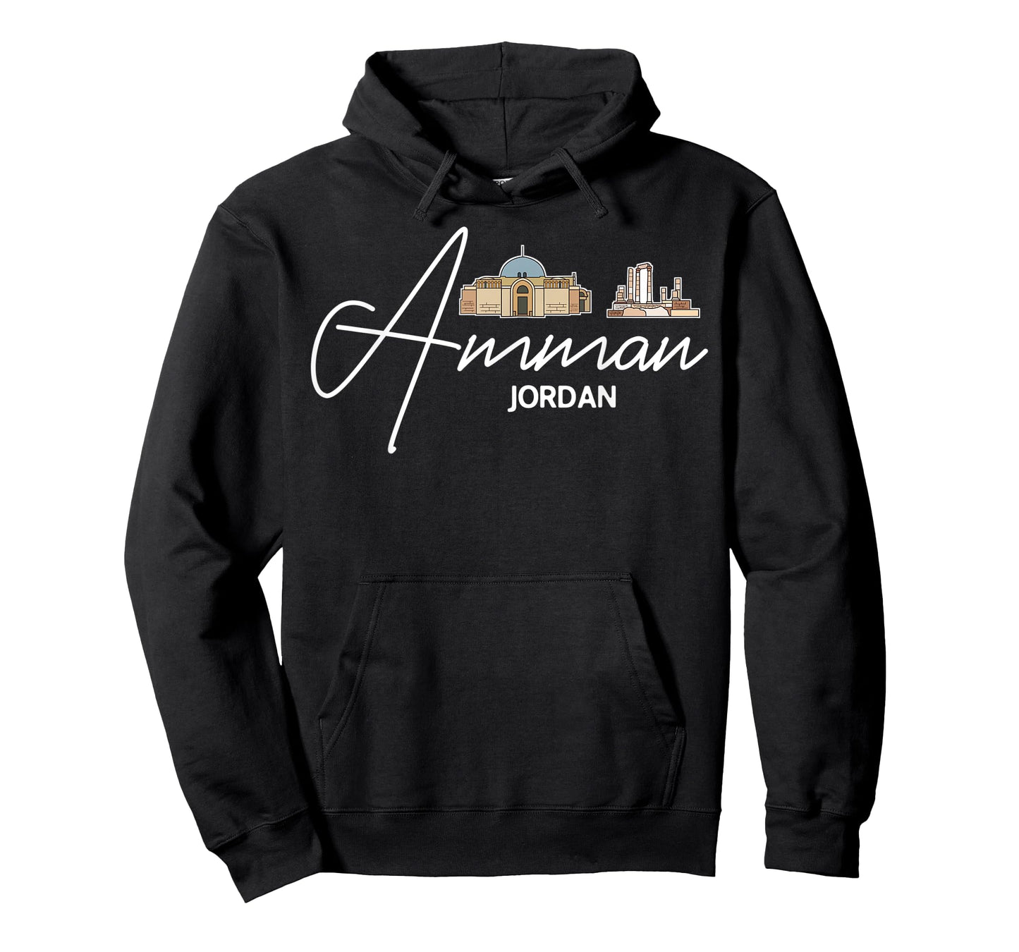 Amman Jordan City Skyline Map Travel T-Shirt