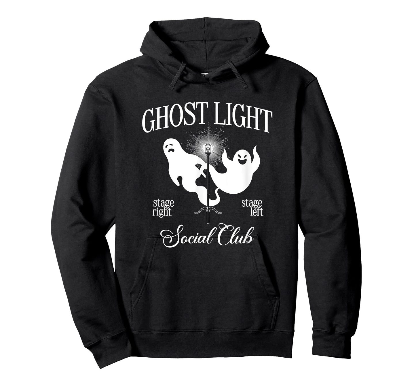 Ghost Light Social Club Theatre Nerd Stage Tech Actor Drama T-Shirt