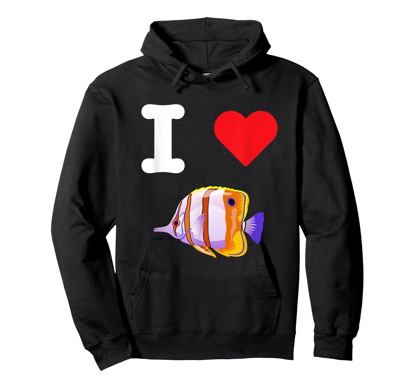 I Love Copperband Butterflyfish Beaked Reef Fish Tropical T-Shirt